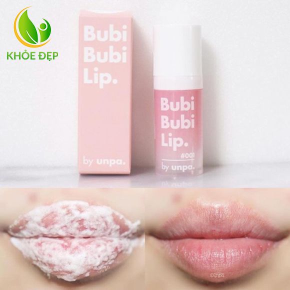 Bubi Bubi Lip dạng gel sủi bọt giúp loại bỏ sạch tế bào chết mà không gây đau rát, khô môi