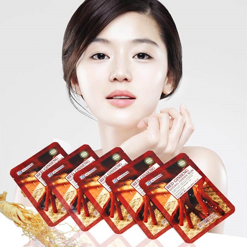 Không sử dụng mặt nạ hồng sâm collagen 3D Hàn Quốc cho vùng da hở