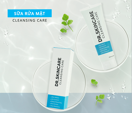 Sữa rửa mặt Cleansing Care nằm trong bộ trị mụn Dr.Skincare giúp da sạch sâu